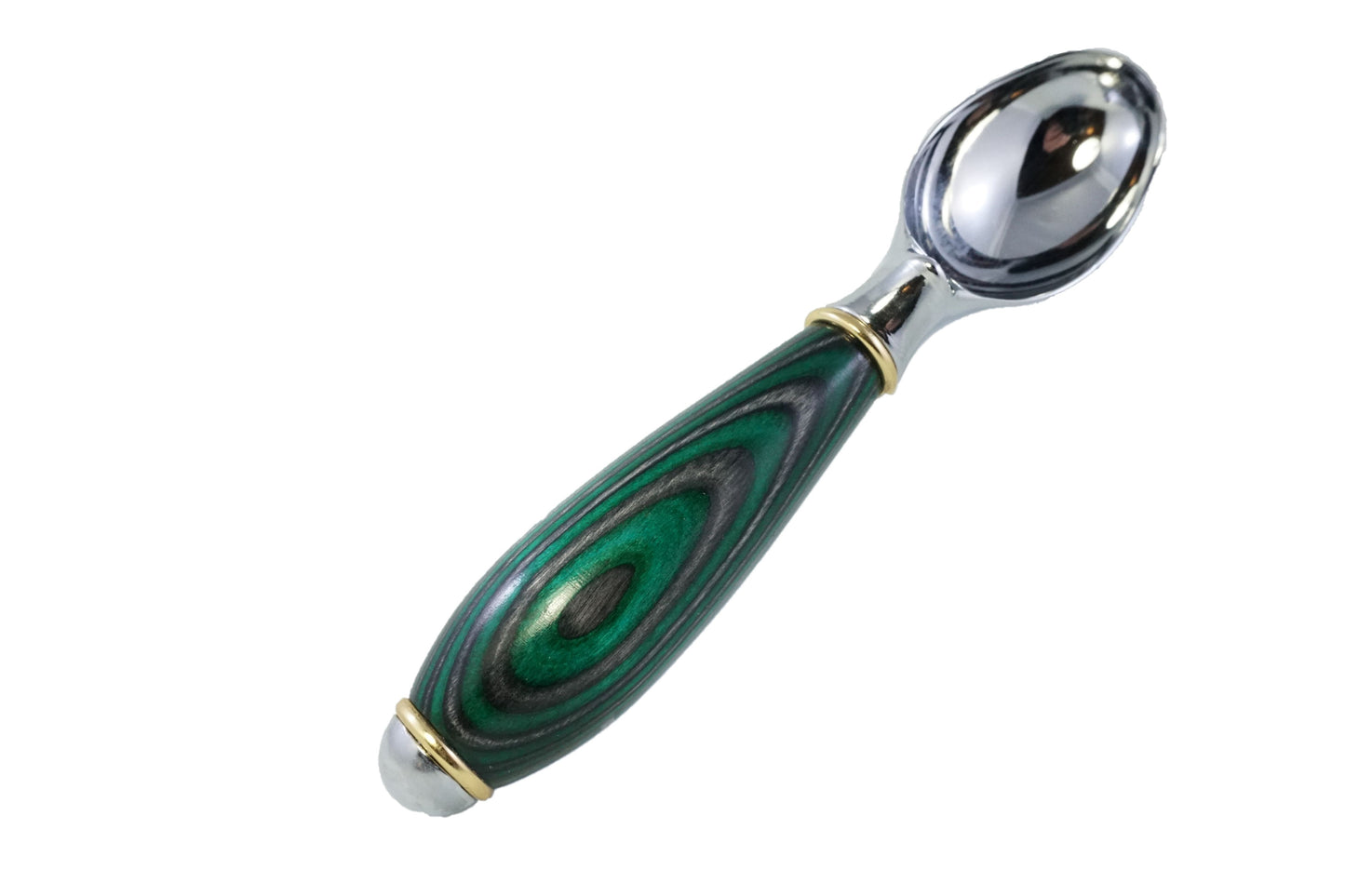 Colored Wood Ice Cream Scoop - Green, Gray