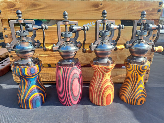 Colored Wood Peppermill - Various Colors