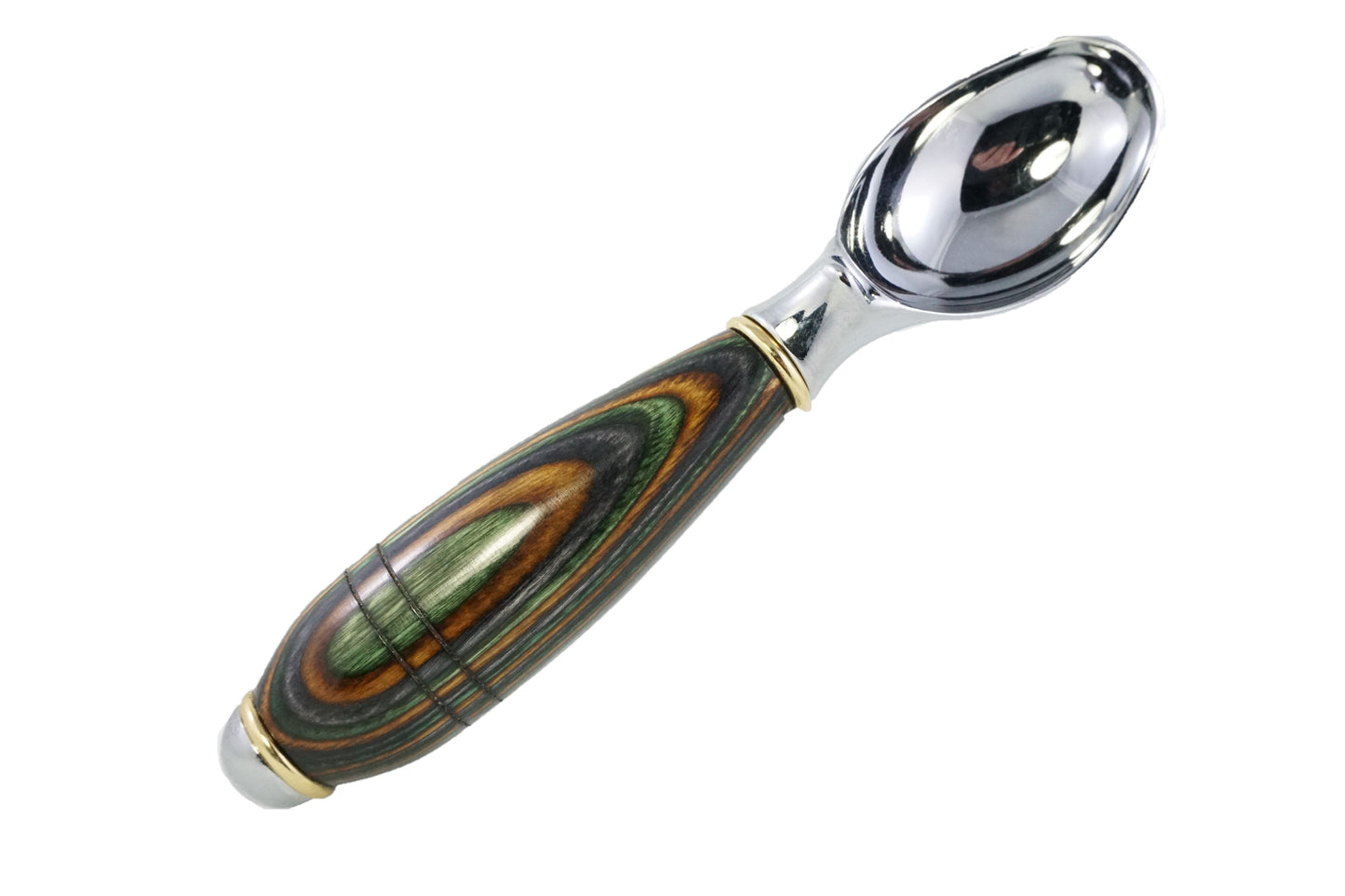 Colored Wood Ice Cream Scoop - Brown, Gray, Green